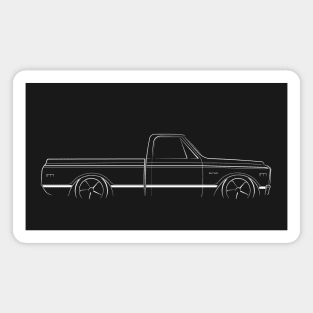 Chevy C-10 Pickup - profile stencil, white Magnet